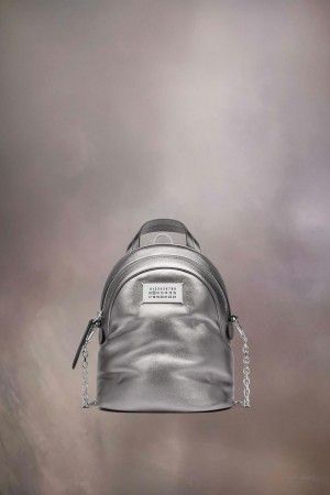 Silver Maison Margiela Glam Slam Backpack | SG_MM28105