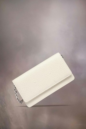 White Maison Margiela Four Stitches Chain Wallet | SG_MM40539