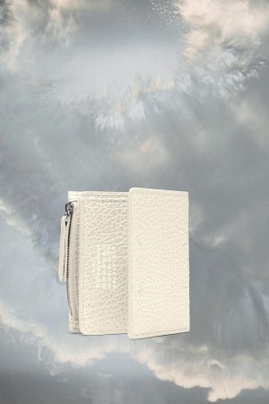 White Maison Margiela Leather Flap Wallet | SG_MM57508