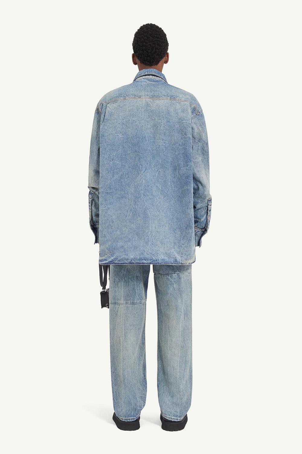 Blue Maison Margiela Padded Denim Jacket | SG_MM13158