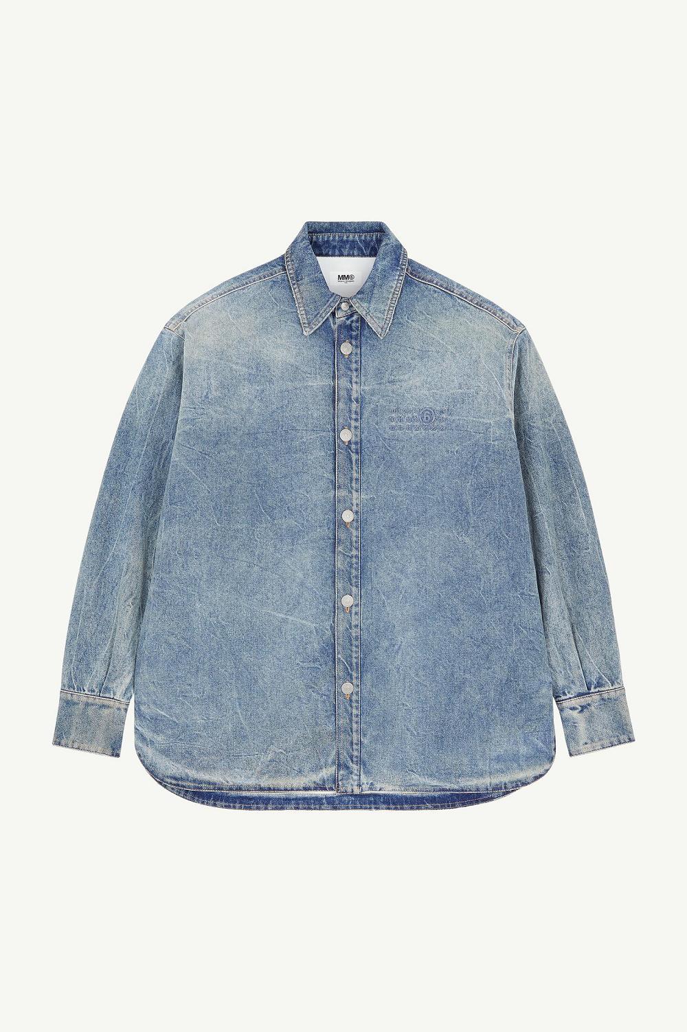 Blue Maison Margiela Padded Denim Jacket | SG_MM13158