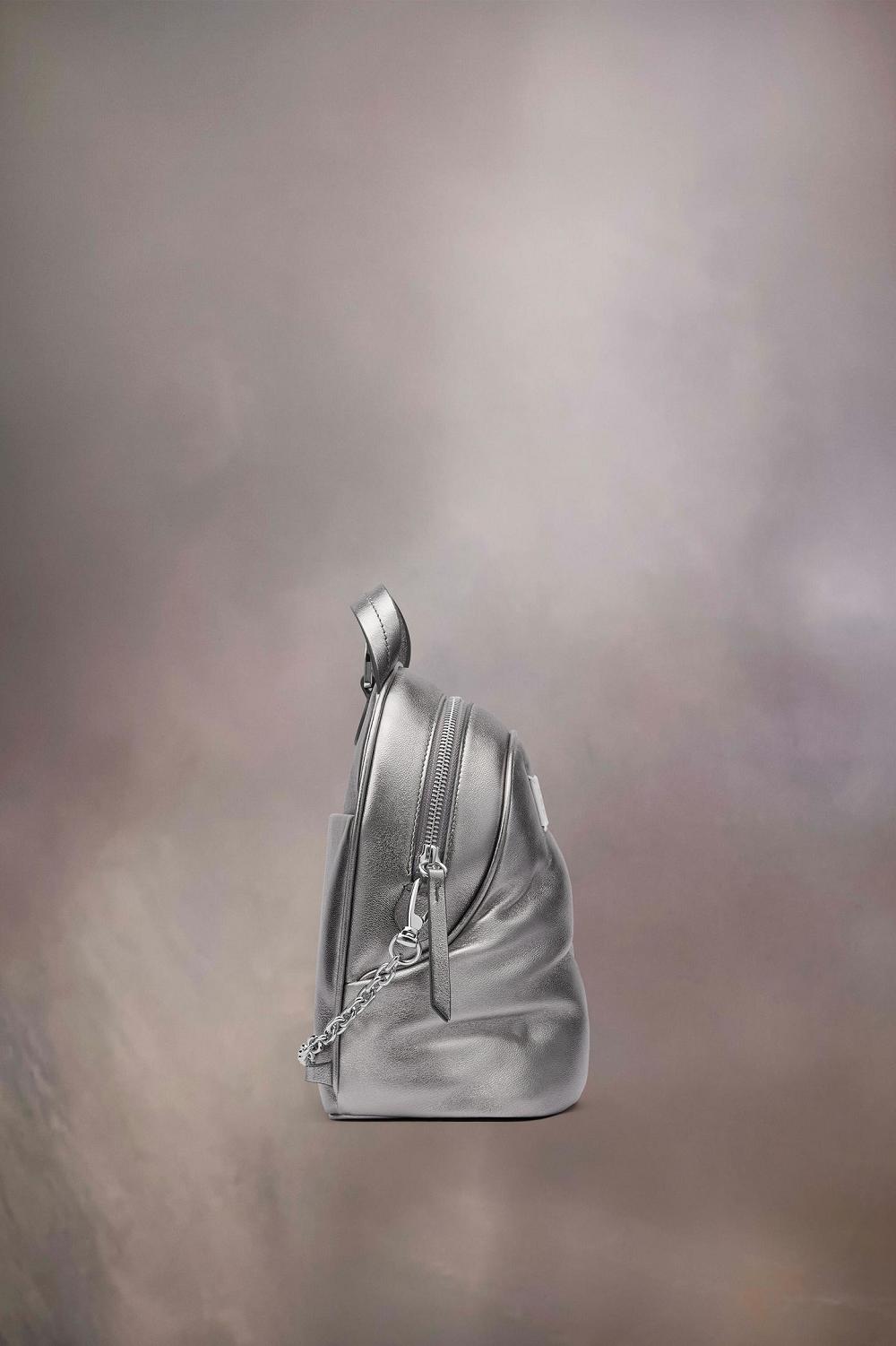 Silver Maison Margiela Glam Slam Backpack | SG_MM28105