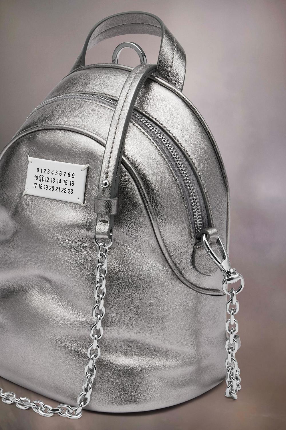 Silver Maison Margiela Glam Slam Backpack | SG_MM28105